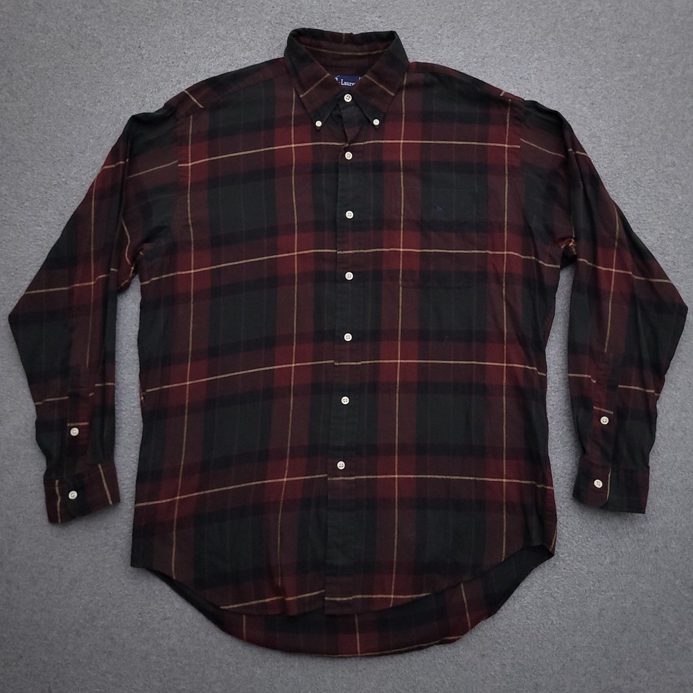 Vtg Ralph Lauren Flannel Shirt Mens Medium Blaire Plaid Button Up
